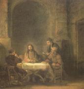 REMBRANDT Harmenszoon van Rijn The Supper at Emmaus (mk05) oil painting on canvas